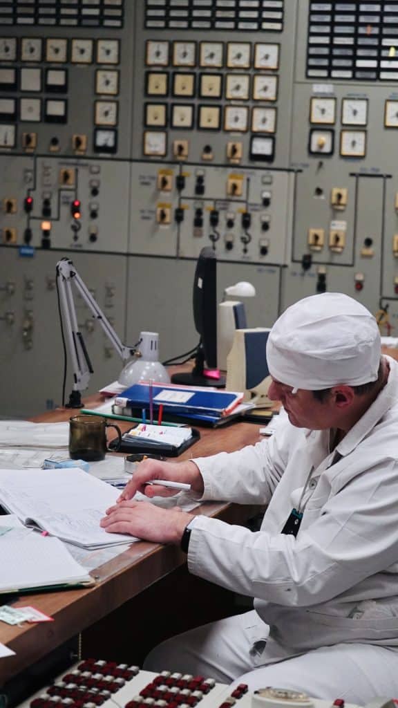 Visite du réacteur n°4 de la centrale nucléaire de Tchernobyl