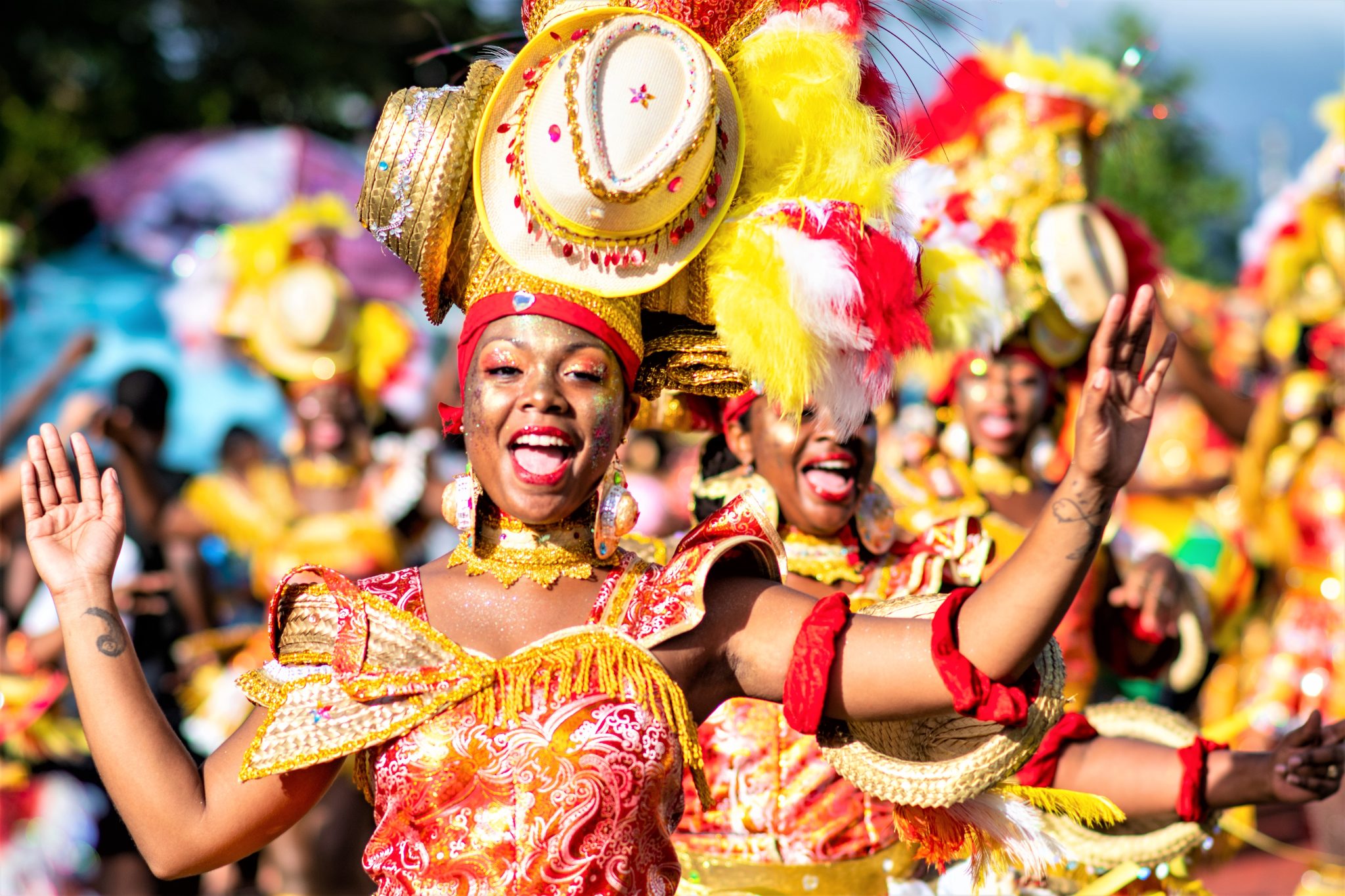 Carnavaleuses en Guadeloupe