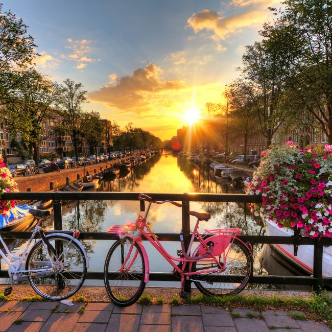 Lever de soleil à Amsterdam