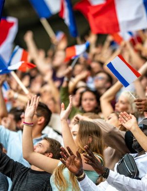 Supporters français de la coupe du monde de rugby